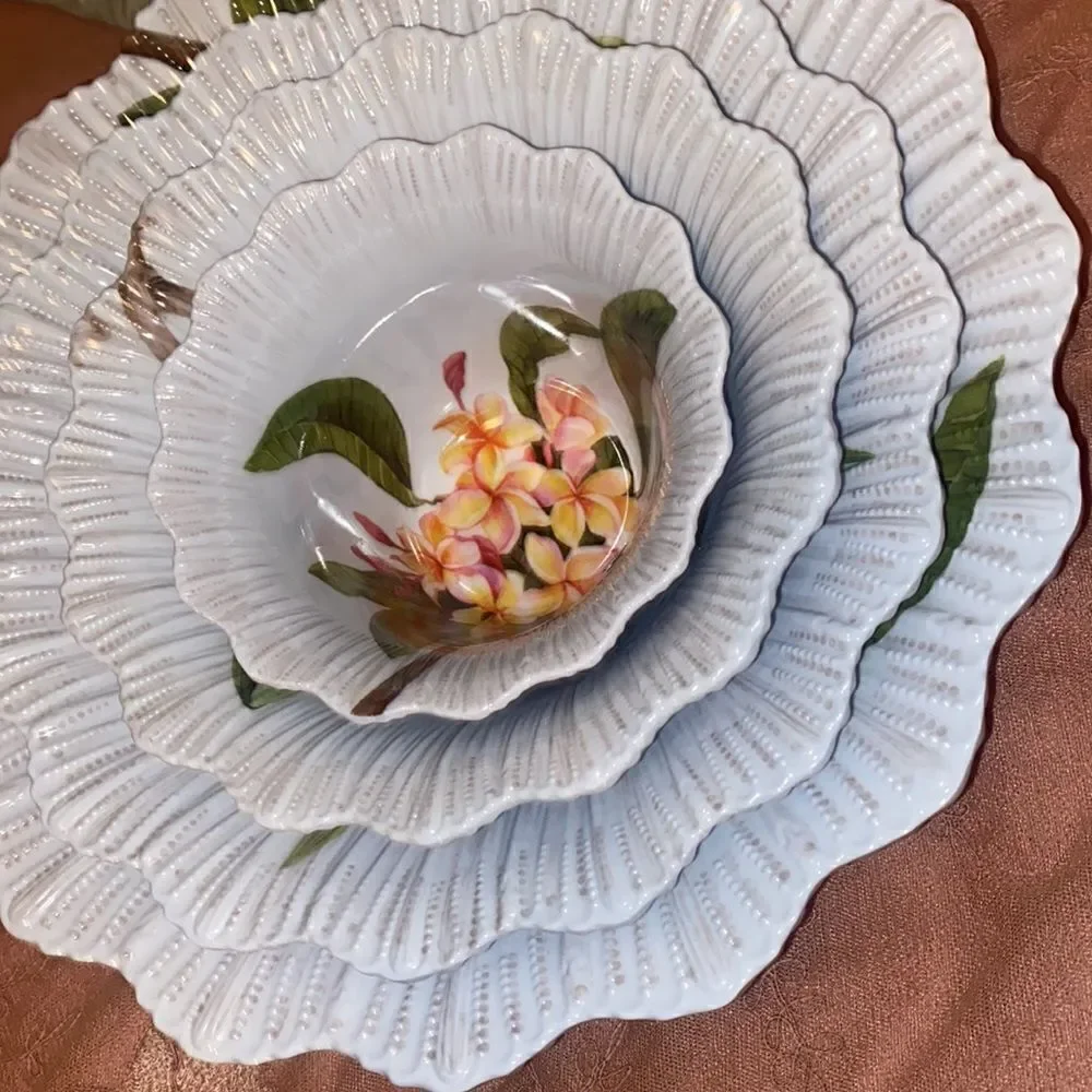 Cupcakes & Cashmere Set of Four Botanical Melamine Nesting Bowls!